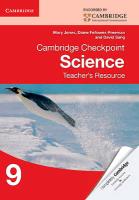 Jones, M: Cambridge Checkpoint Science Teacher s Resource 9 - Jones, Mary Fellowes-Freeman, Diane Sang, David