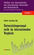 Universitaetspersonalrecht im internationalen Vergleich