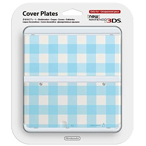 New Nintendo 3DS Zierblende - Blau-Weiß Kariert Nintendo New 3DS