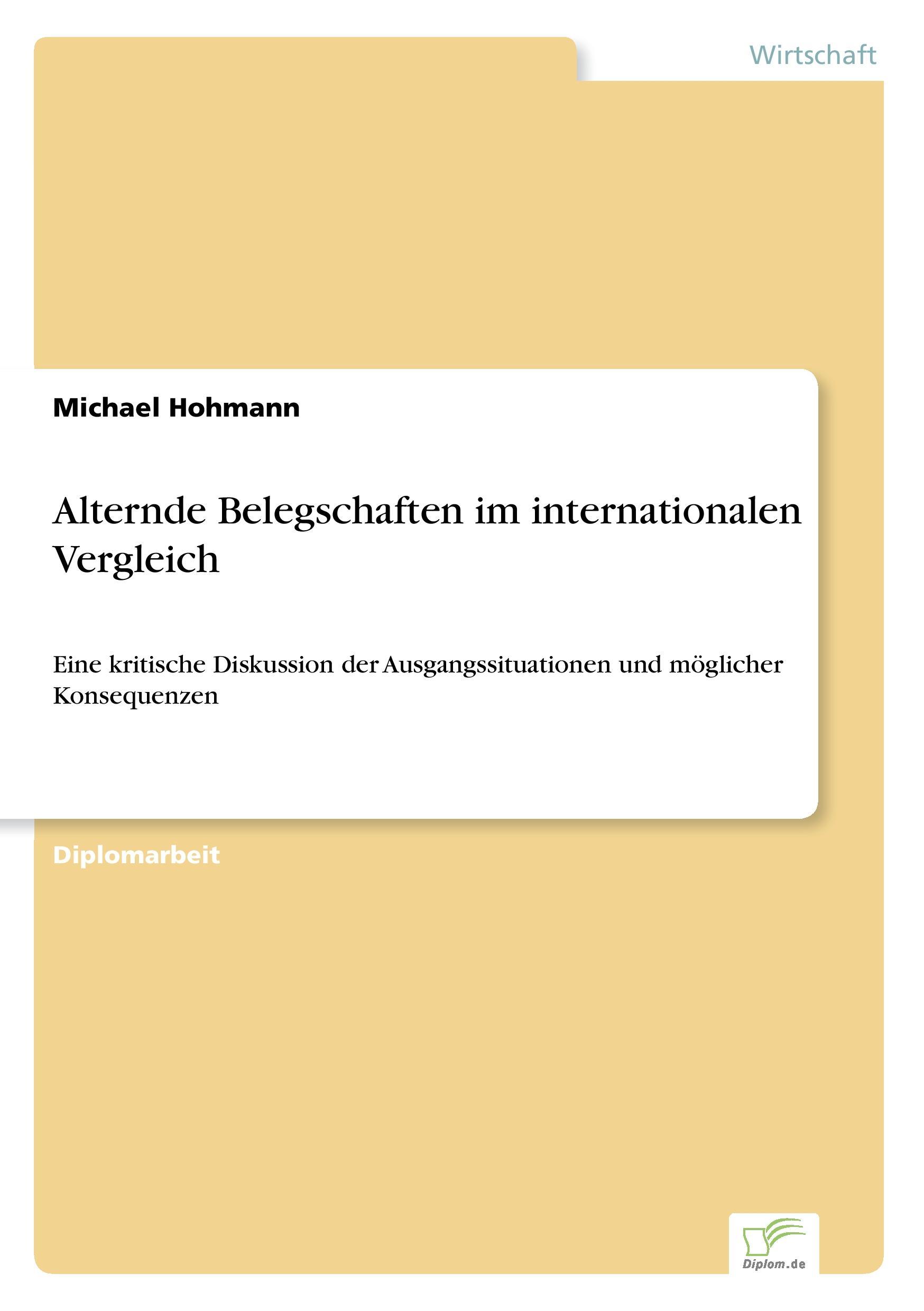 Alternde Belegschaften im internationalen Vergleich - Hohmann, Michael