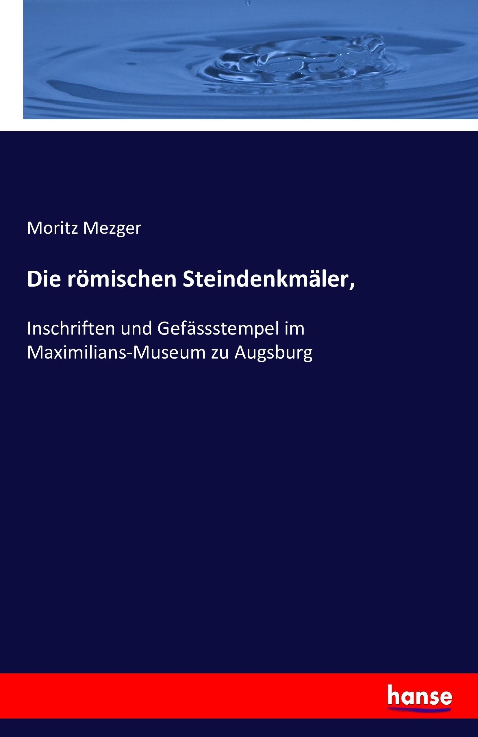 Die roemischen Steindenkmaeler - Mezger, Moritz