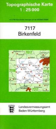 Topographische Karte Baden-Wuerttemberg Birkenfeld