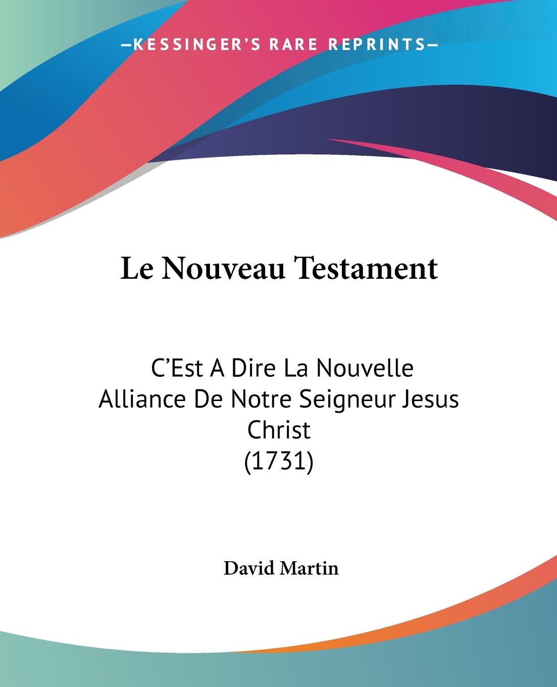 Le Nouveau Testament - Martin, David