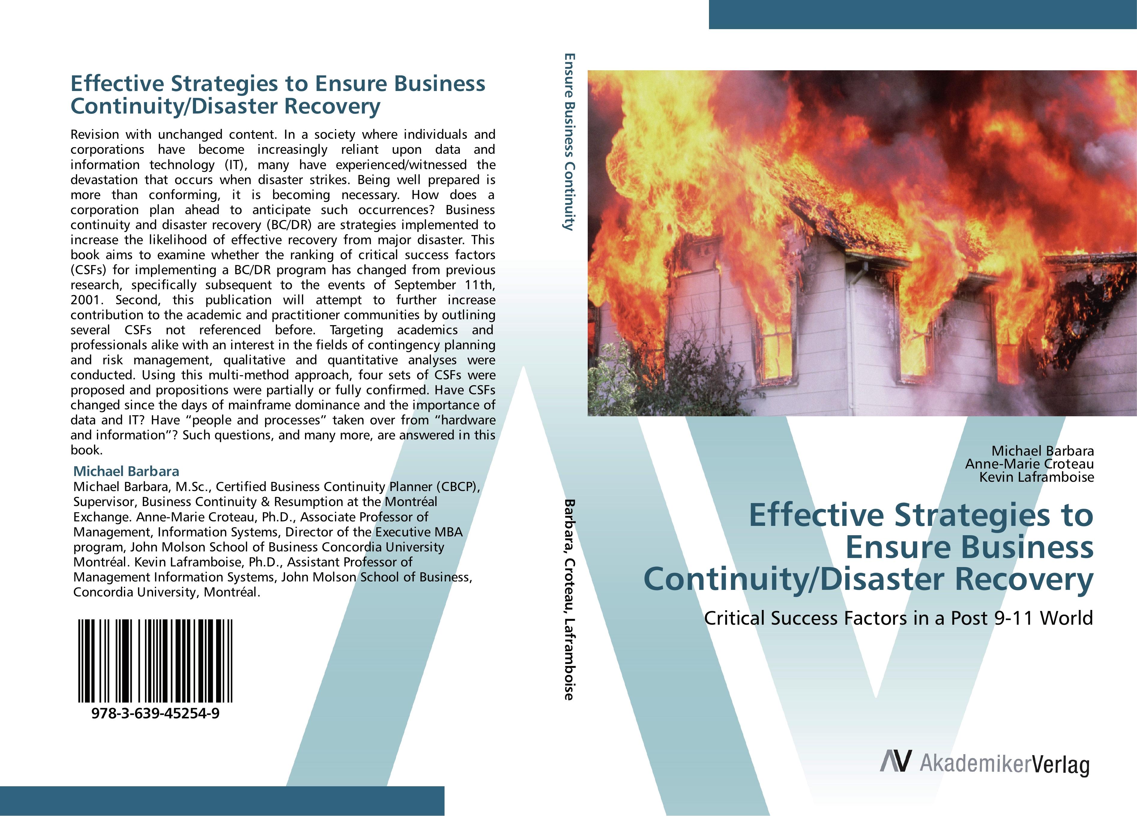 Effective Strategies to Ensure Business Continuity/Disaster Recovery - Michael Barbara Anne-Marie Croteau Kevin Laframboise