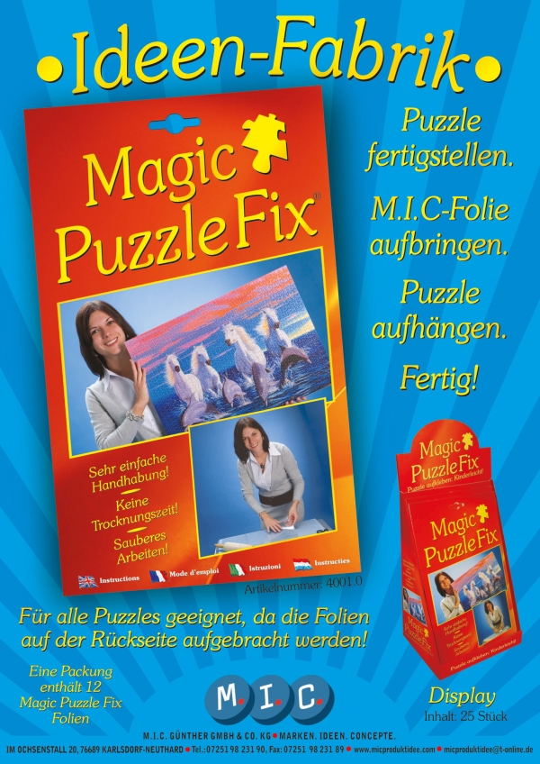 Magic Puzzle Fix - Der innovative Puzzle-Kleber: So einfach geht´s