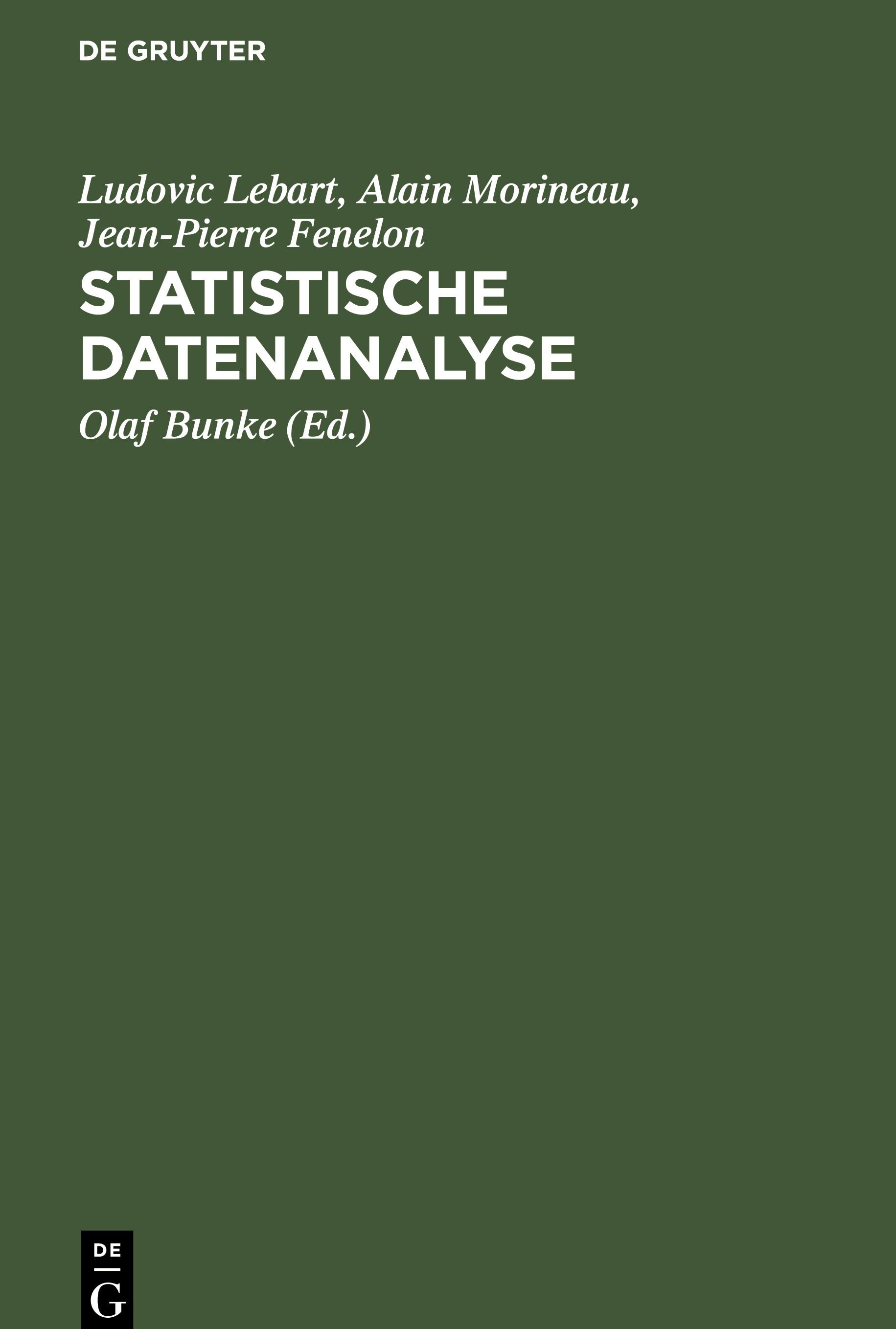 Statistische Datenanalyse - Lebart, Ludovic Morineau, Alain Fenelon, Jean-Pierre