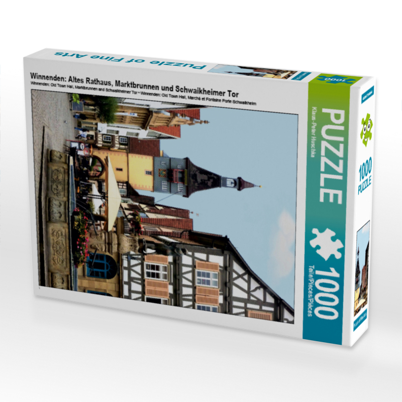 CALVENDO Puzzle Winnenden: Altes Rathaus, Marktbrunnen & Schwaikheimer Tor – 1000 Teile Premium-Fotopuzzle