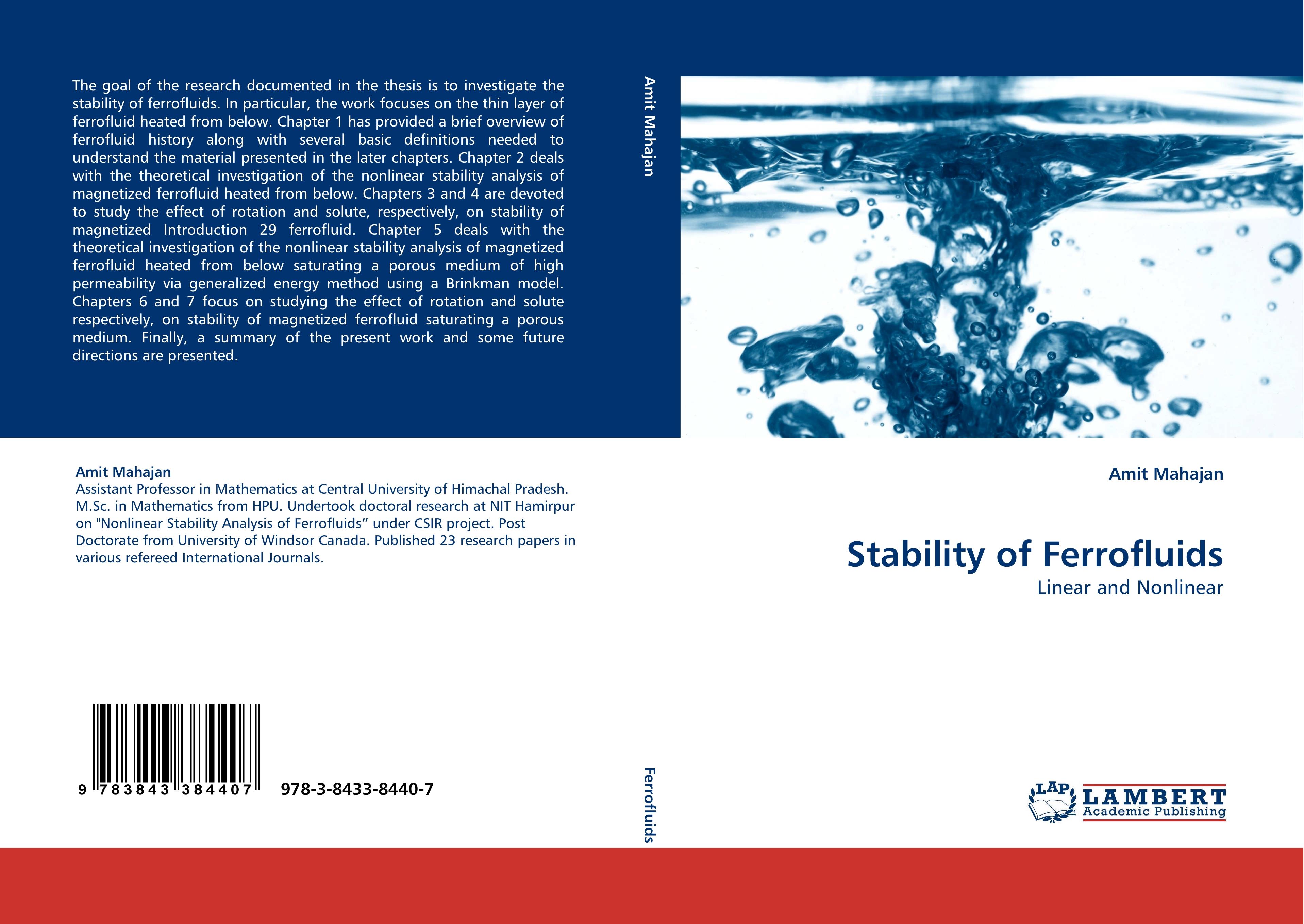 Stability of Ferrofluids - Amit Mahajan