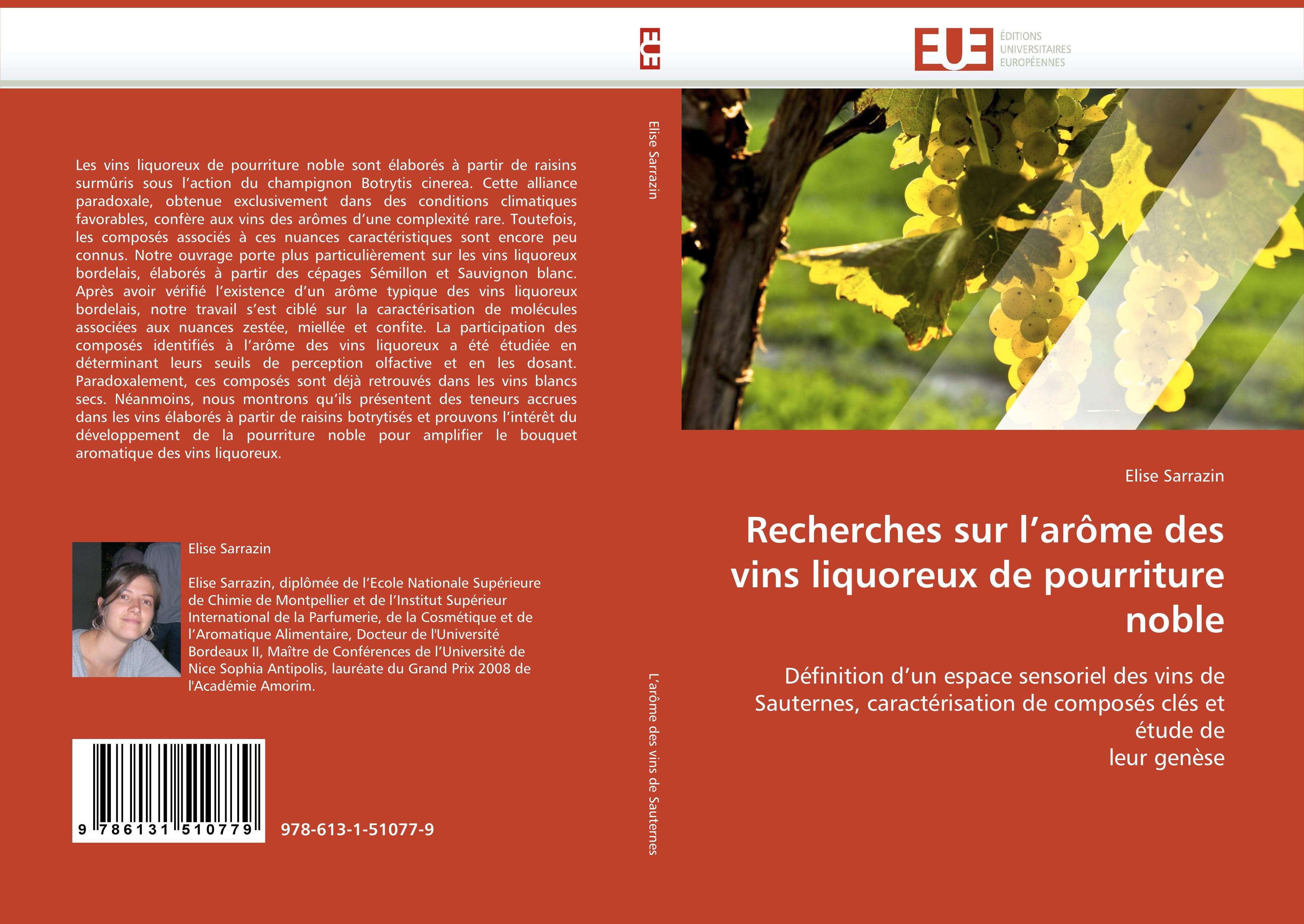 Recherches sur l arôme des vins liquoreux de pourriture noble - Elise Sarrazin