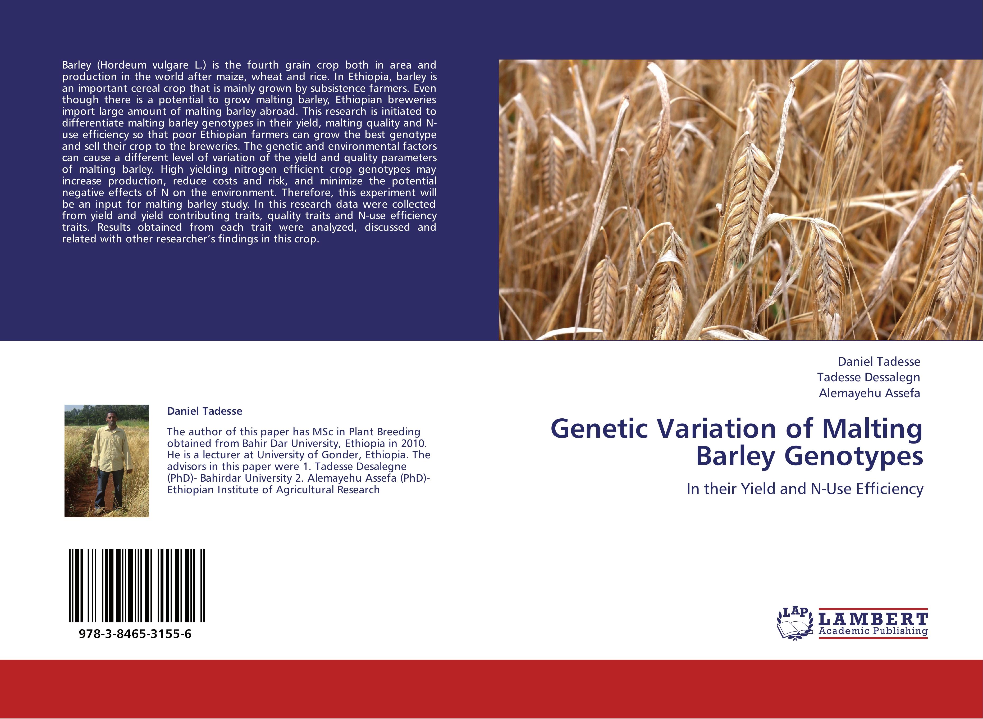 Genetic Variation of Malting Barley Genotypes - Daniel Tadesse Tadesse Dessalegn Alemayehu Assefa