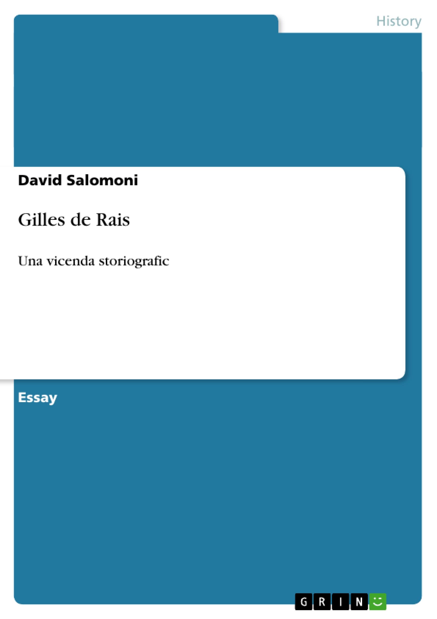 Gilles de Rais - Salomoni, David