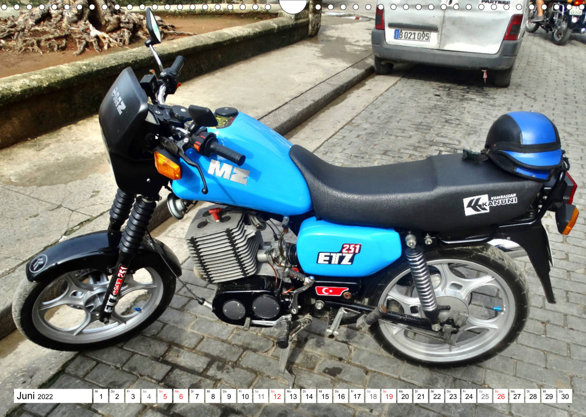 Kalender 2022 MZ-Historie Historische Zweiräder MZ Motorräder DDR Rennsport 