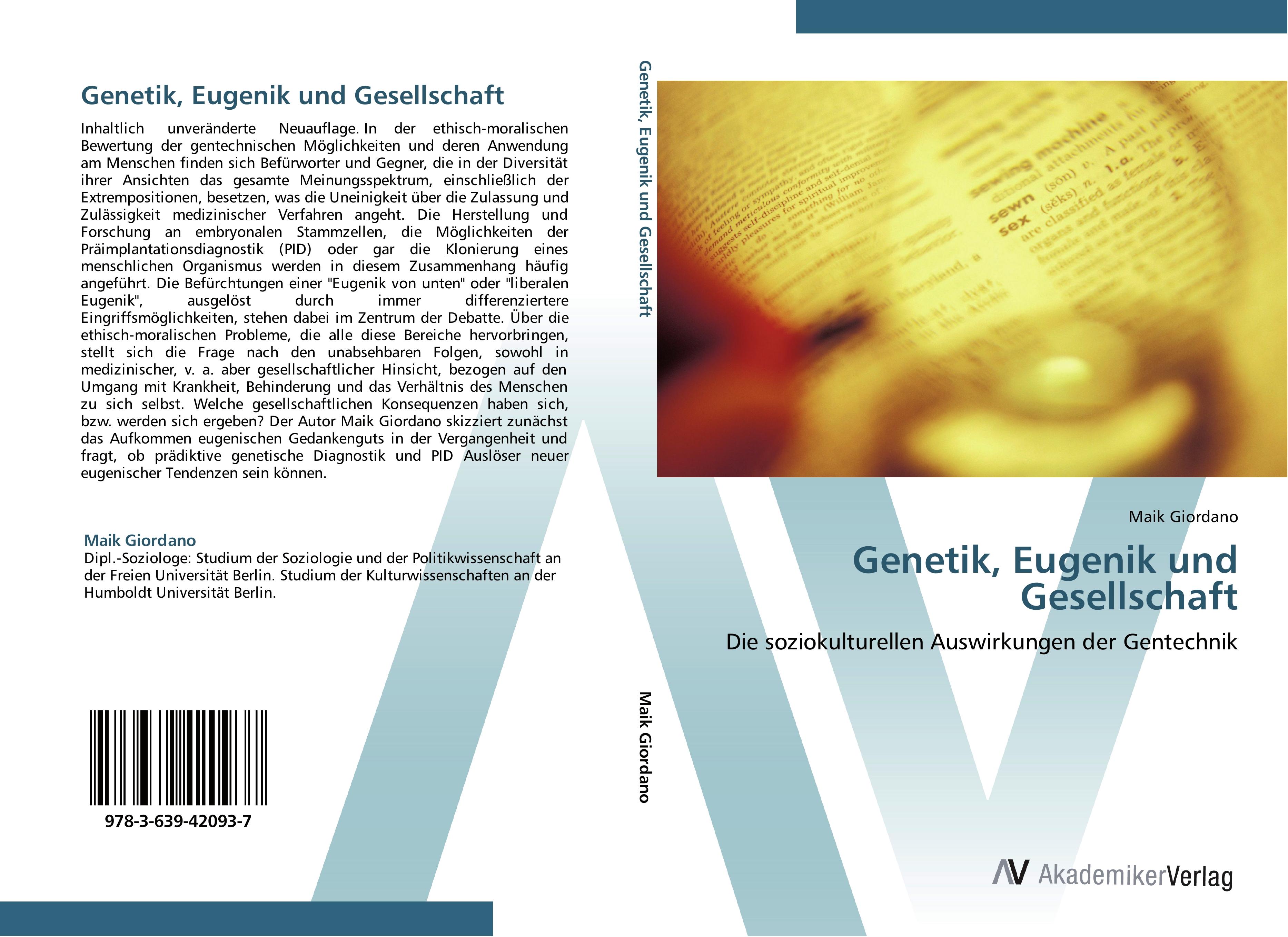 Genetik, Eugenik und Gesellschaft - Maik Giordano