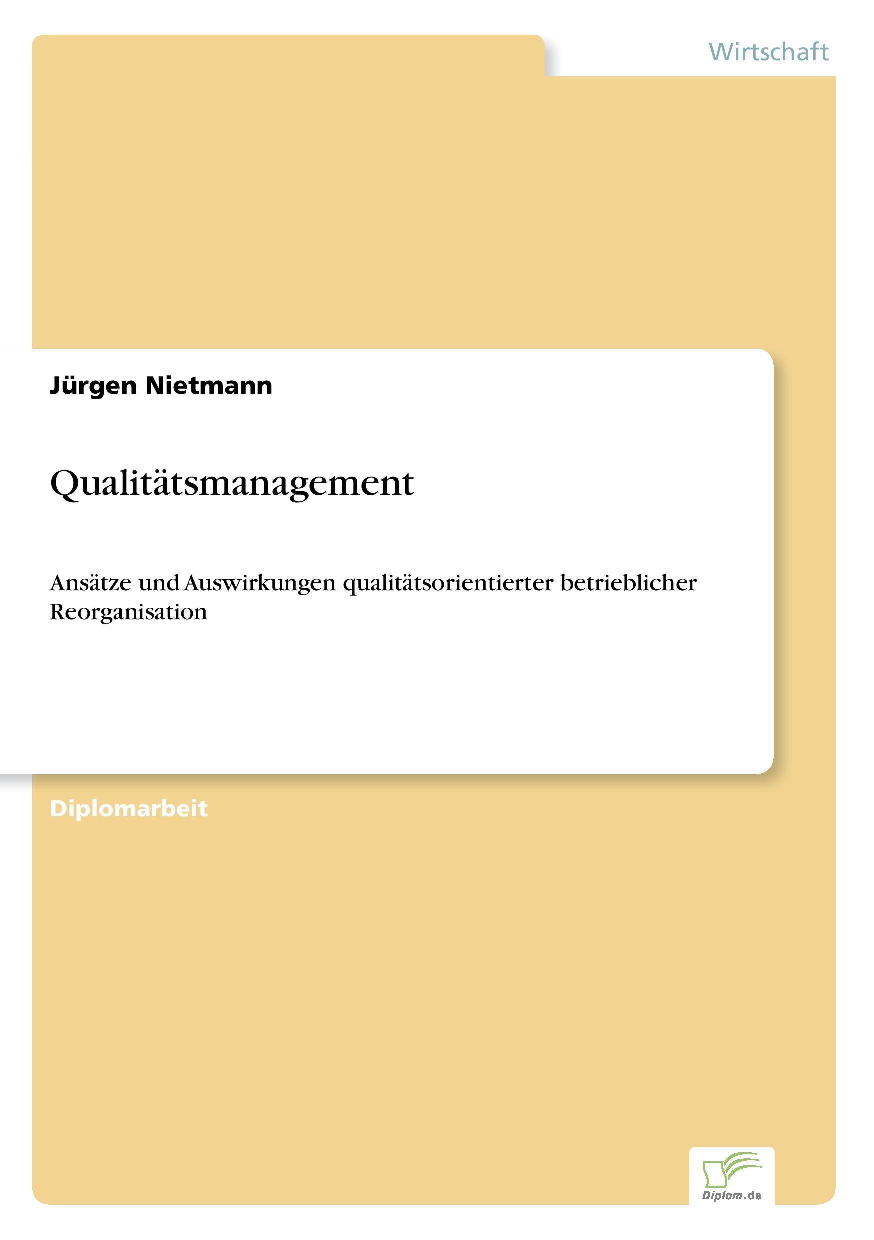 Qualitaetsmanagement - Nietmann, Juergen