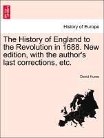 Hume, D: History of England to the Revolution in 1688. New e - Hume, David