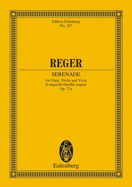 Trio D-Dur op.77a (Serenade), Partitur Reger, Max Edition Eulenburg