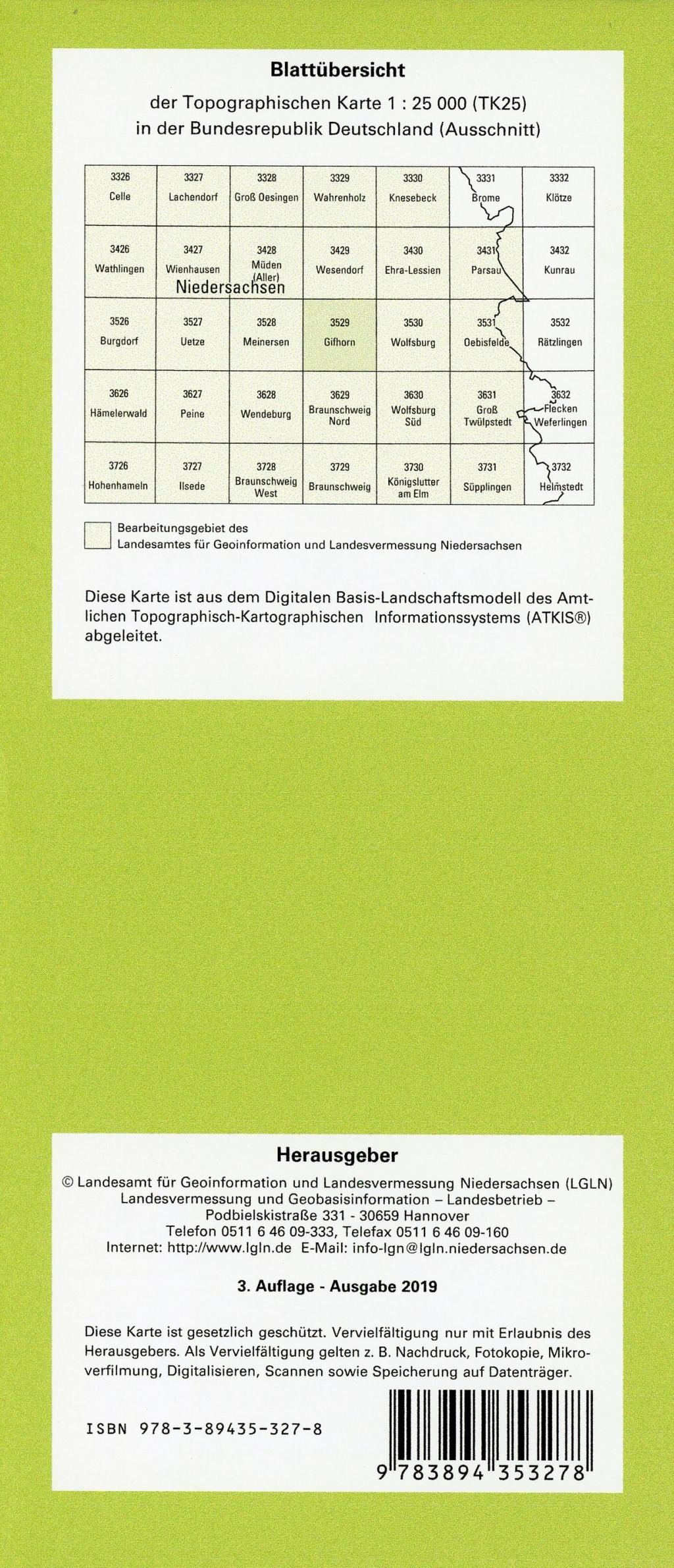 Gifhorn 1 : 25 000. (TK 3529/NA)