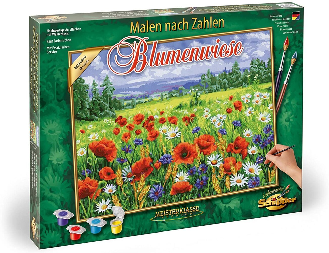 Schipper 609130824 - Malen nach Zahlen, Blumenwiese, 40 x 50 cm