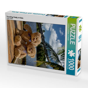 CALVENDO Puzzle Teddybär Mit Sonnenblume – 1000 Teile, 64x48 Cm, Premium-Qualität Aus Europa