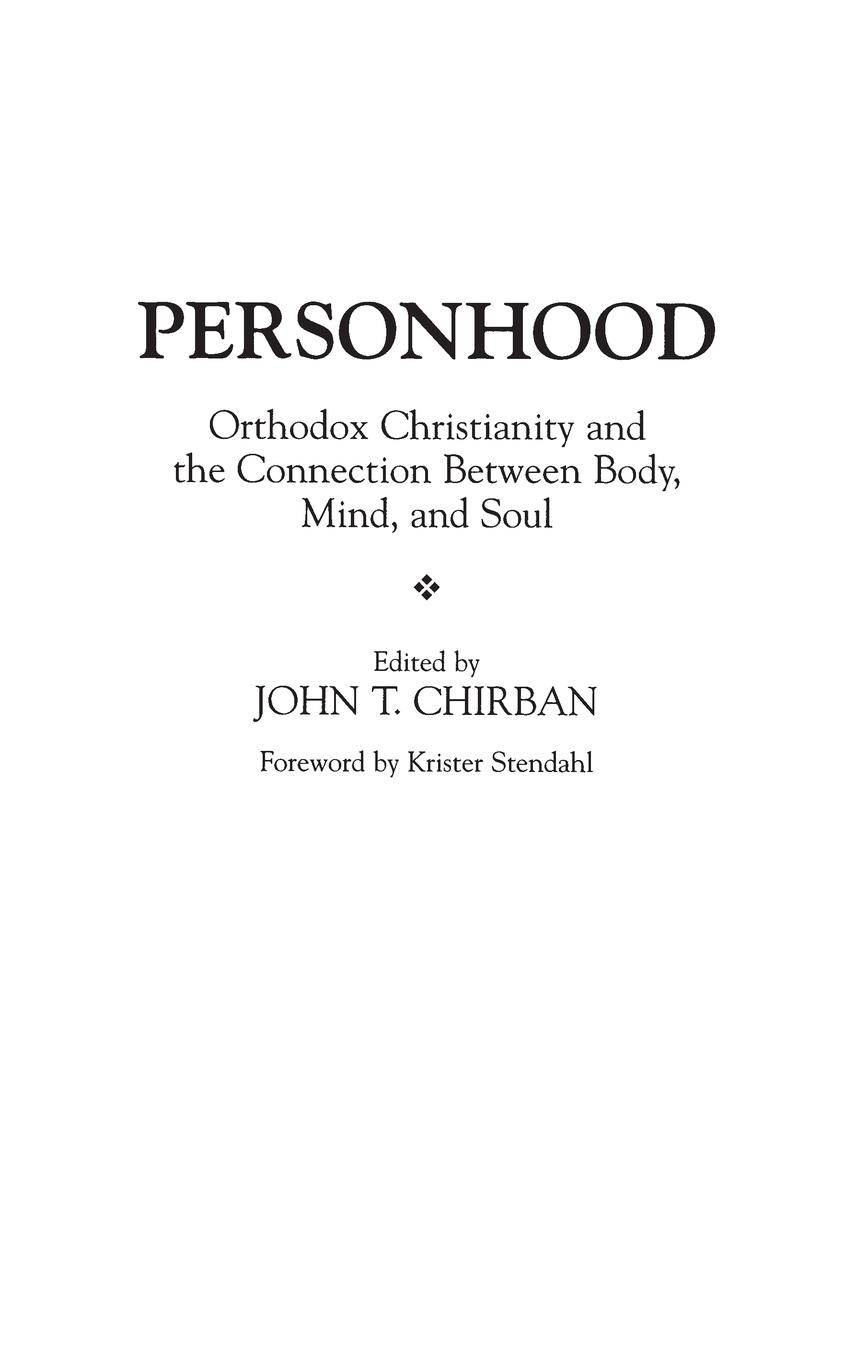 Personhood - Chirban, John