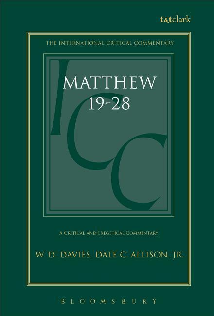 COMT-ICC MATTHEW 19-28 - Davies, W. D.