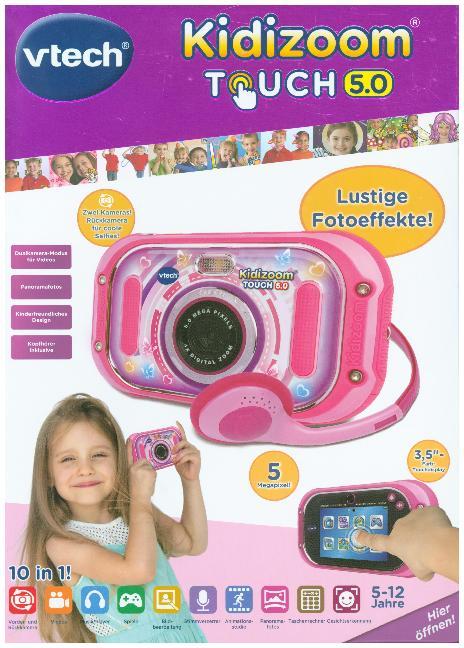VTech 80-163554 Kidizoom Touch 5.0 pink Kinderkamera Digitalkamera für Kinder Ki 