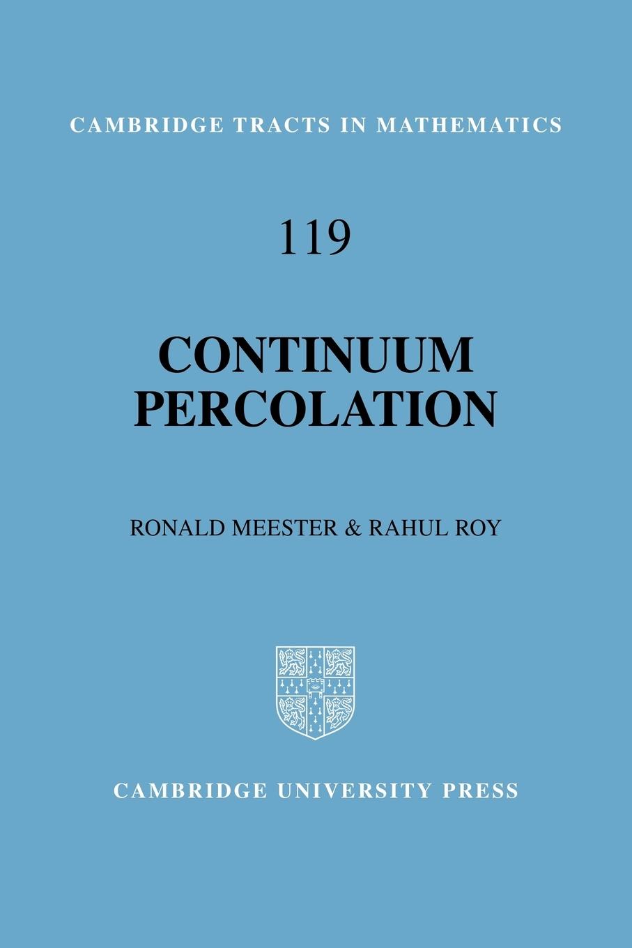 Continuum Percolation - Meester, Ronald Roy, Rahul