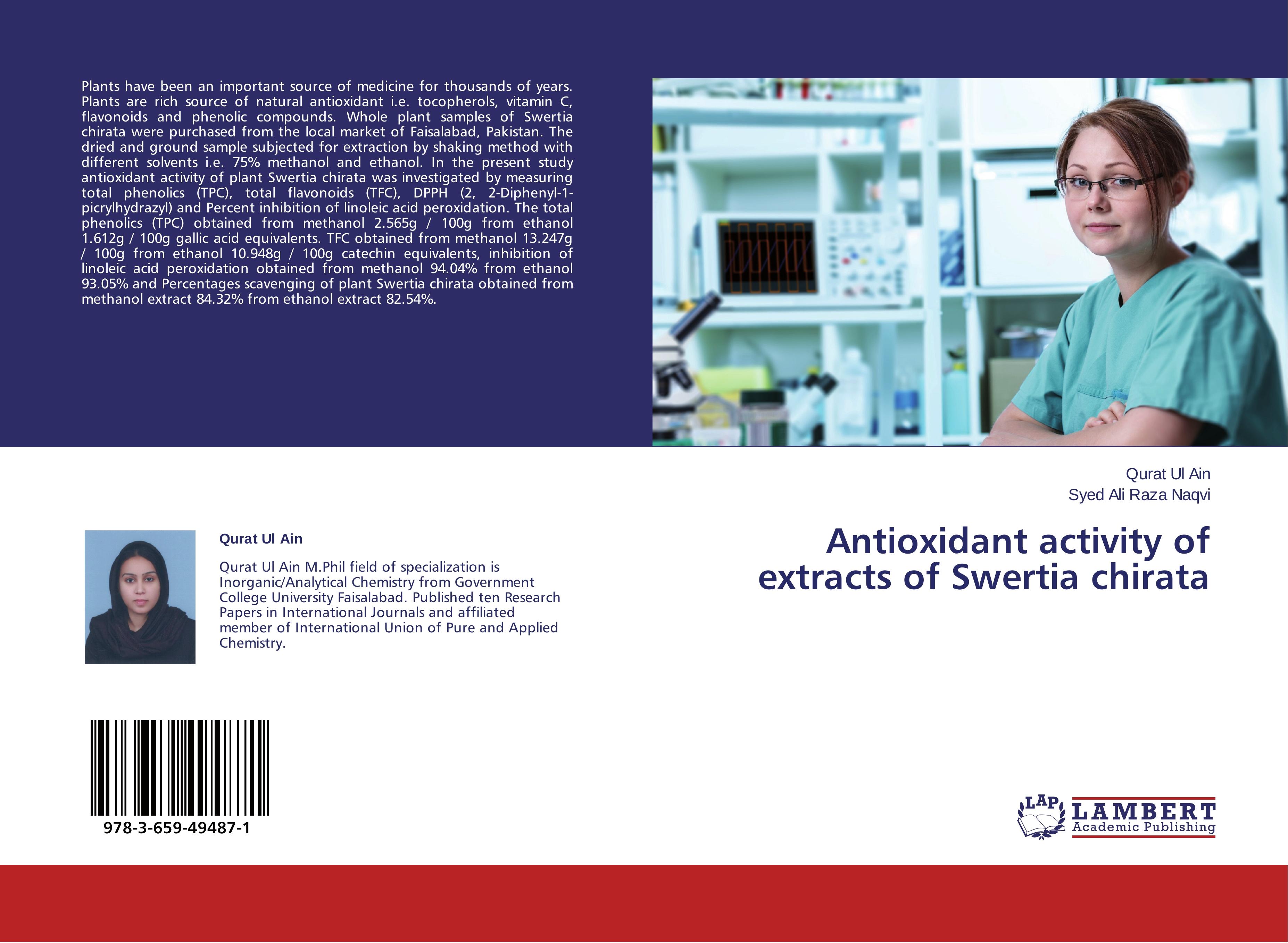 Antioxidant activity of extracts of Swertia chirata - Qurat Ul Ain Syed Ali Raza Naqvi