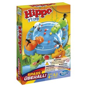 HASBRO Hippo Flip Kompakt B1001100 Reisespiel Gesellschaftsspiel BRETTSPIEL 