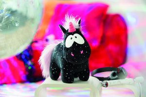 NICI 41418 Theodor and Friends Kuscheltier Einhorn 22cm Carbon Flash Schwarz NEU 