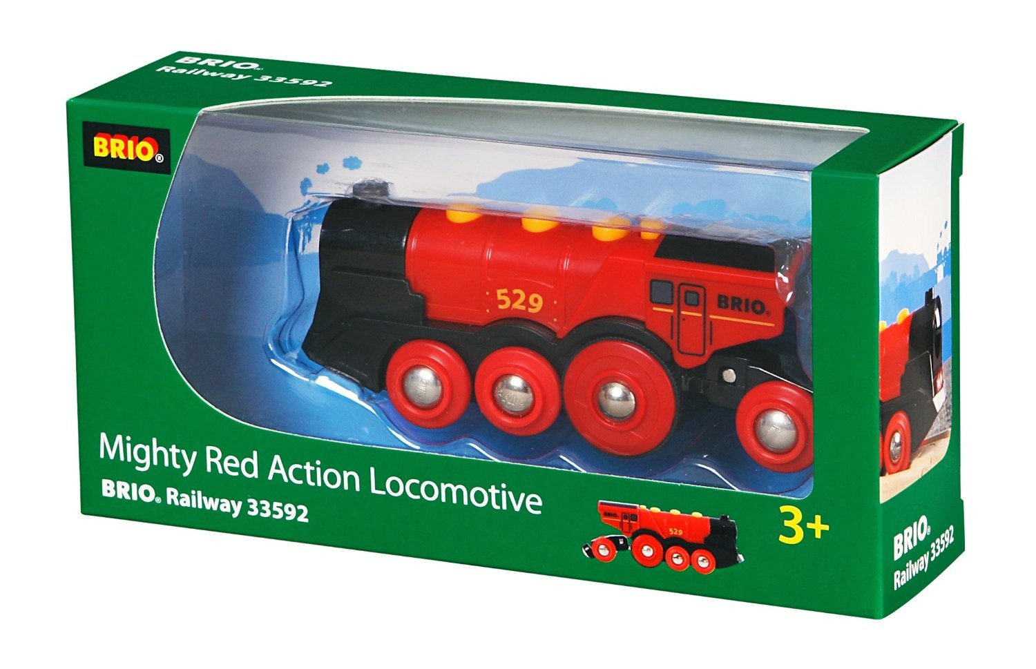 Rote Lola elektrische Lok BRIO World 33592 Lokomotive mit Licht & Sound 