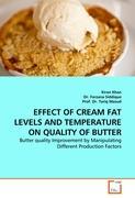 EFFECT OF CREAM FAT LEVELS AND TEMPERATURE ON QUALITY OF BUTTER - Kiran Khan Dr. Farzana Siddique Prof. Dr. Tariq Masud
