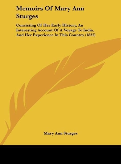 Memoirs Of Mary Ann Sturges - Sturges, Mary Ann