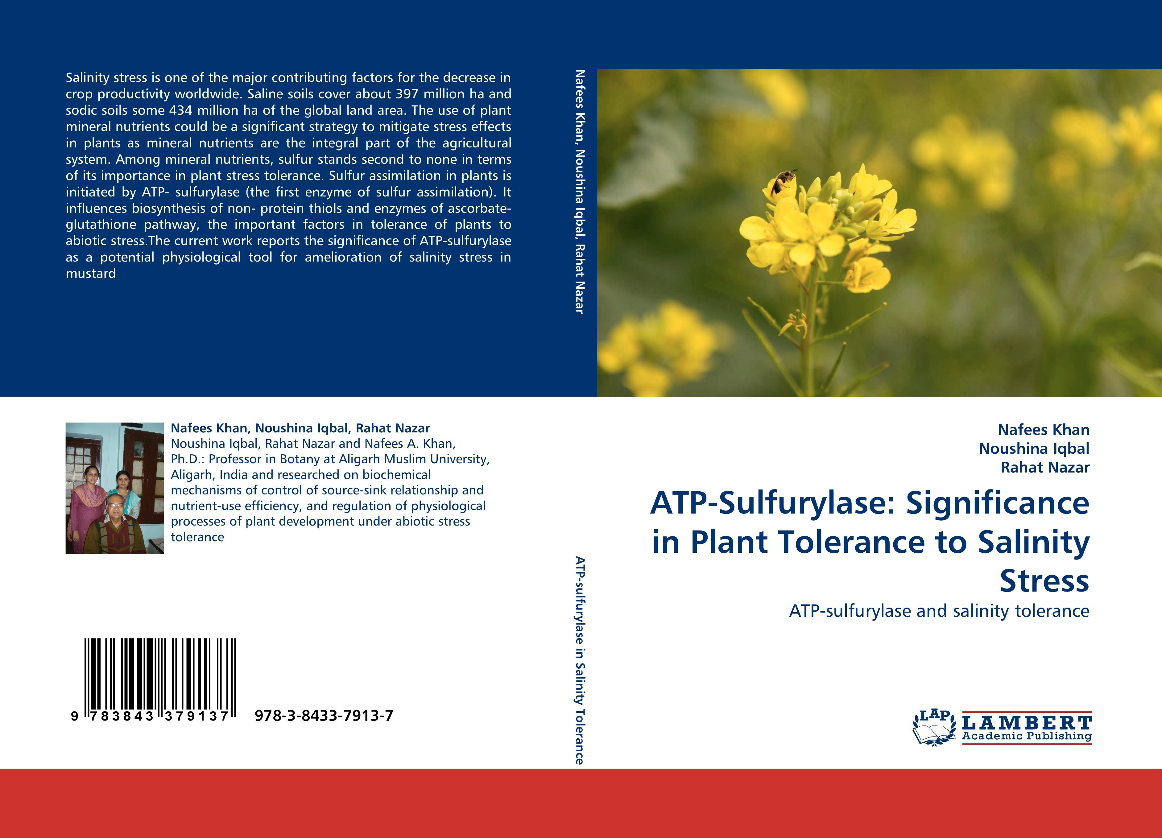 ATP-Sulfurylase: Significance in Plant Tolerance to Salinity Stress - Nafees Khan Noushina Iqbal Rahat Nazar