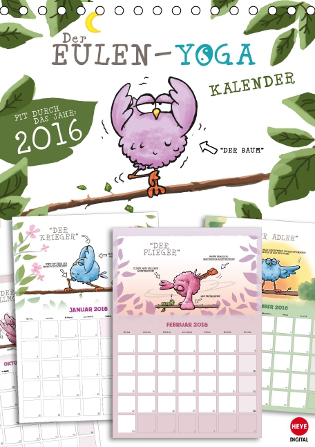 Eulen Yoga Kalender Planer Tischkalender 2016 Din A5 Hoch 112371254 17 45