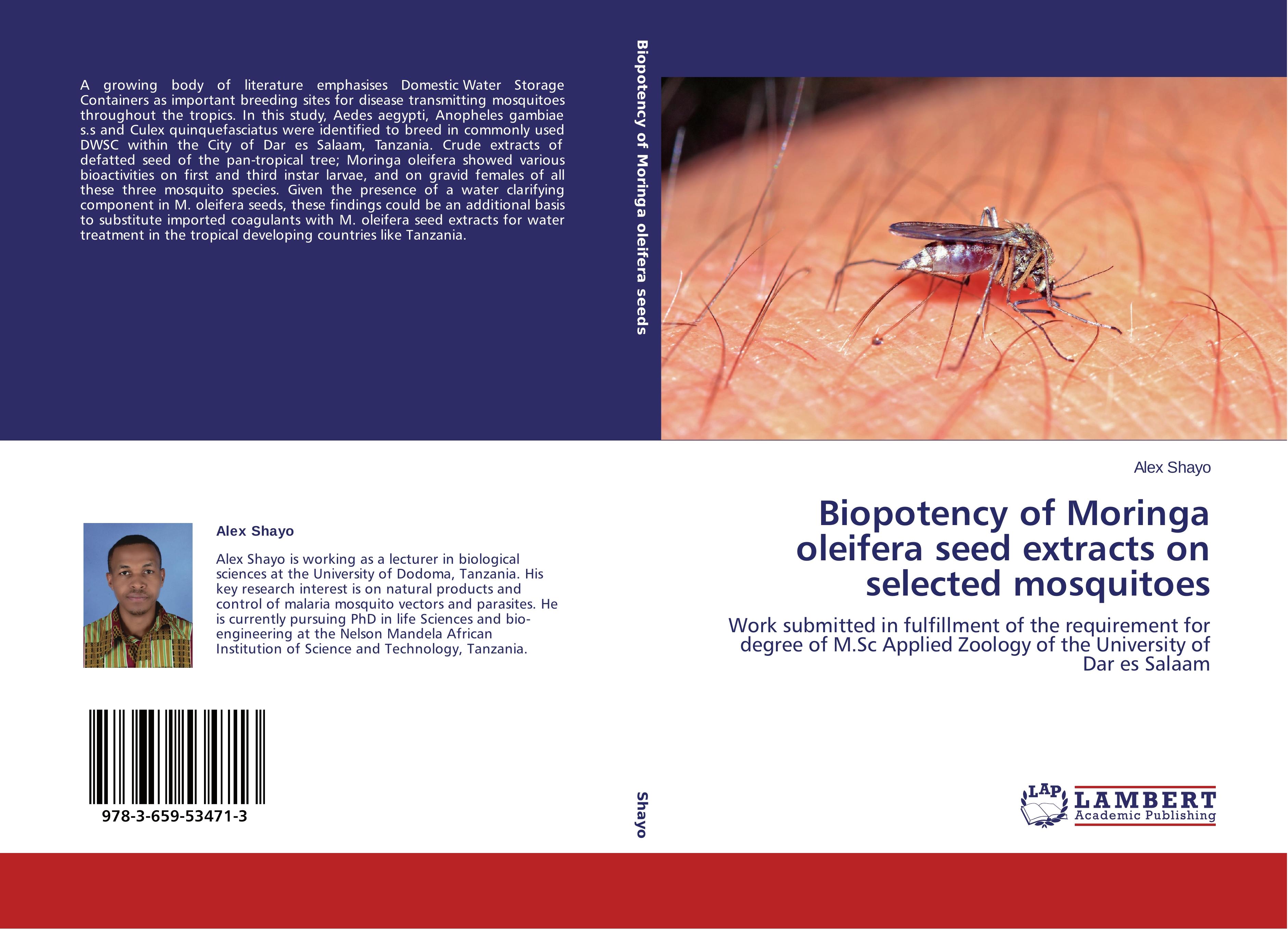 Biopotency of Moringa oleifera seed extracts on selected mosquitoes - Alex Shayo