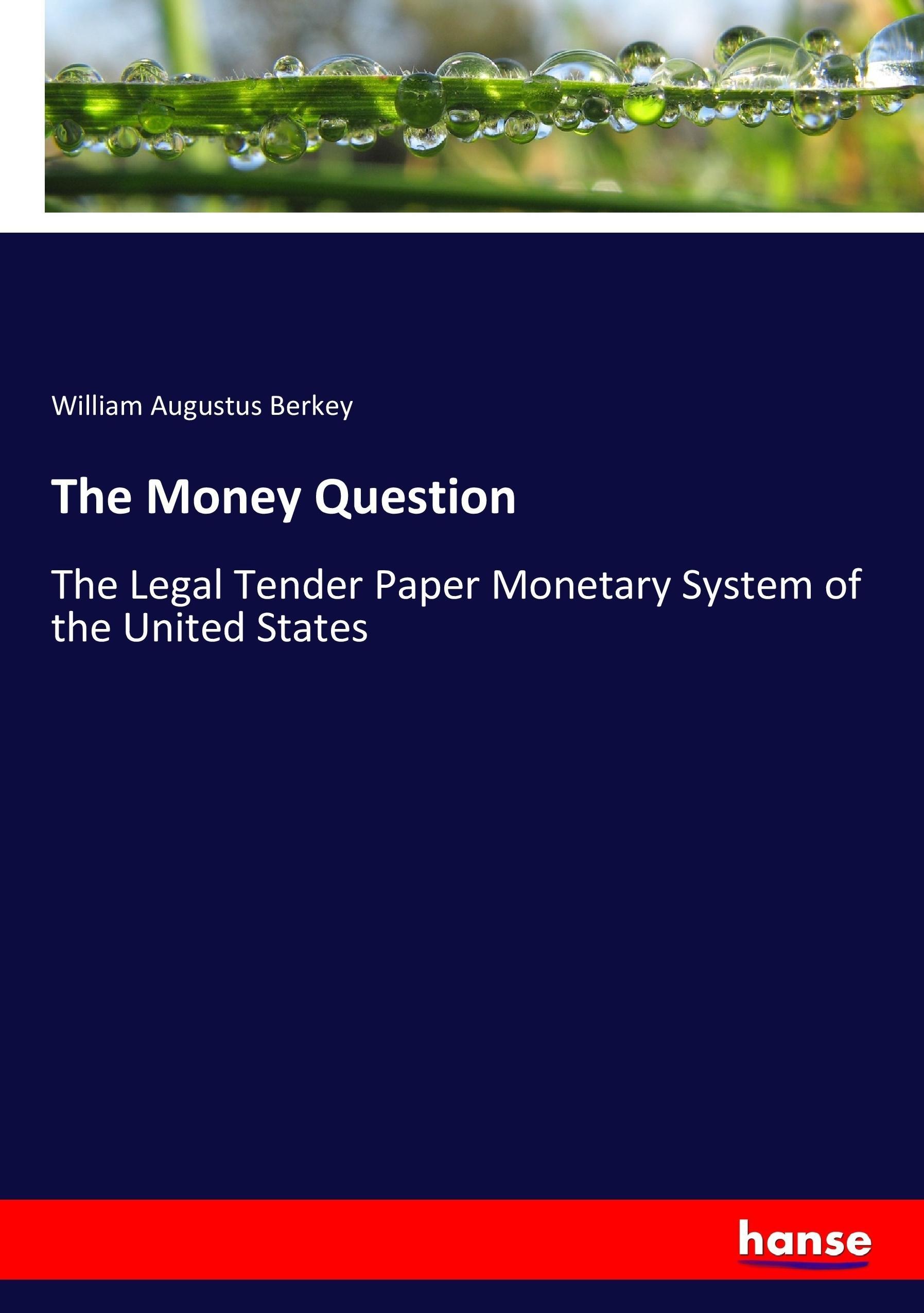 The Money Question - Berkey, William Augustus