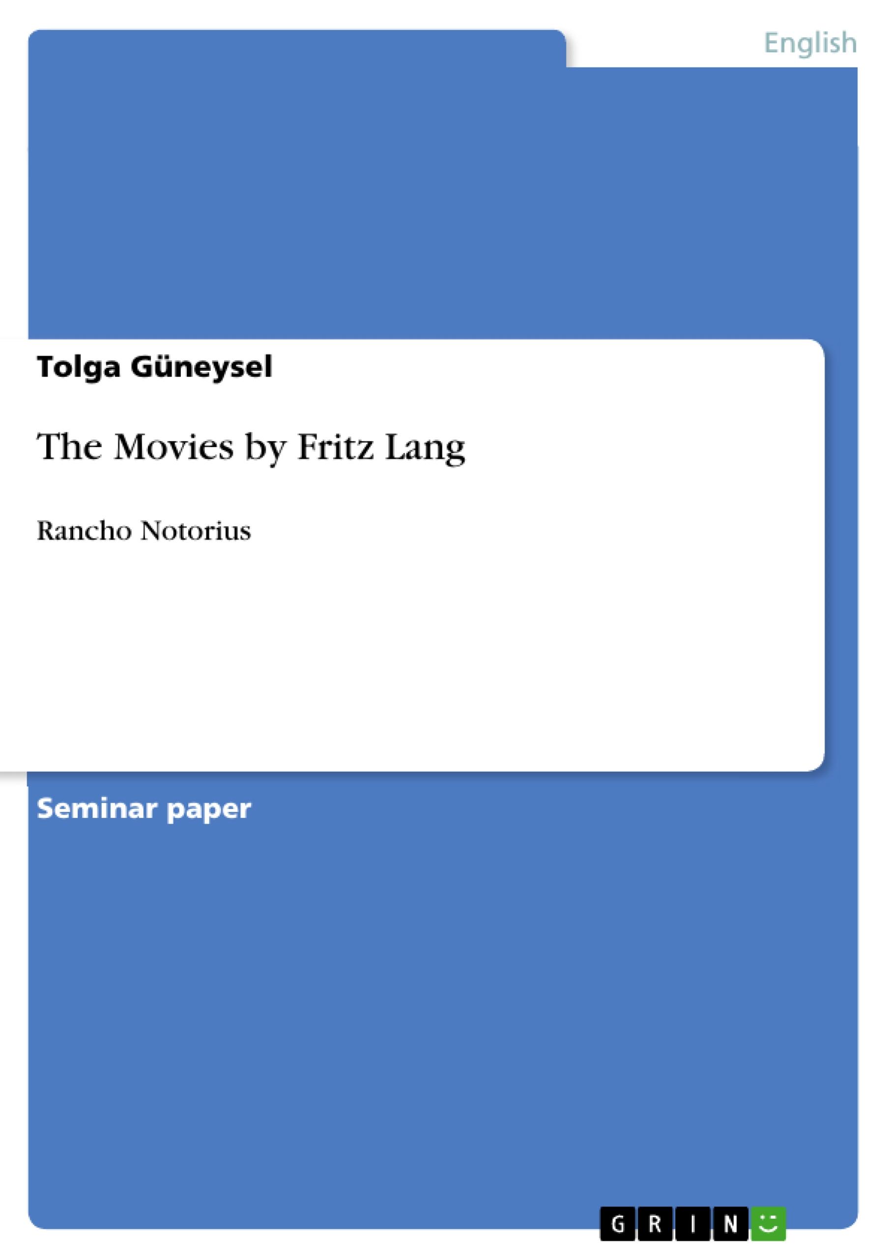 The Movies by Fritz Lang - Gueneysel, Tolga