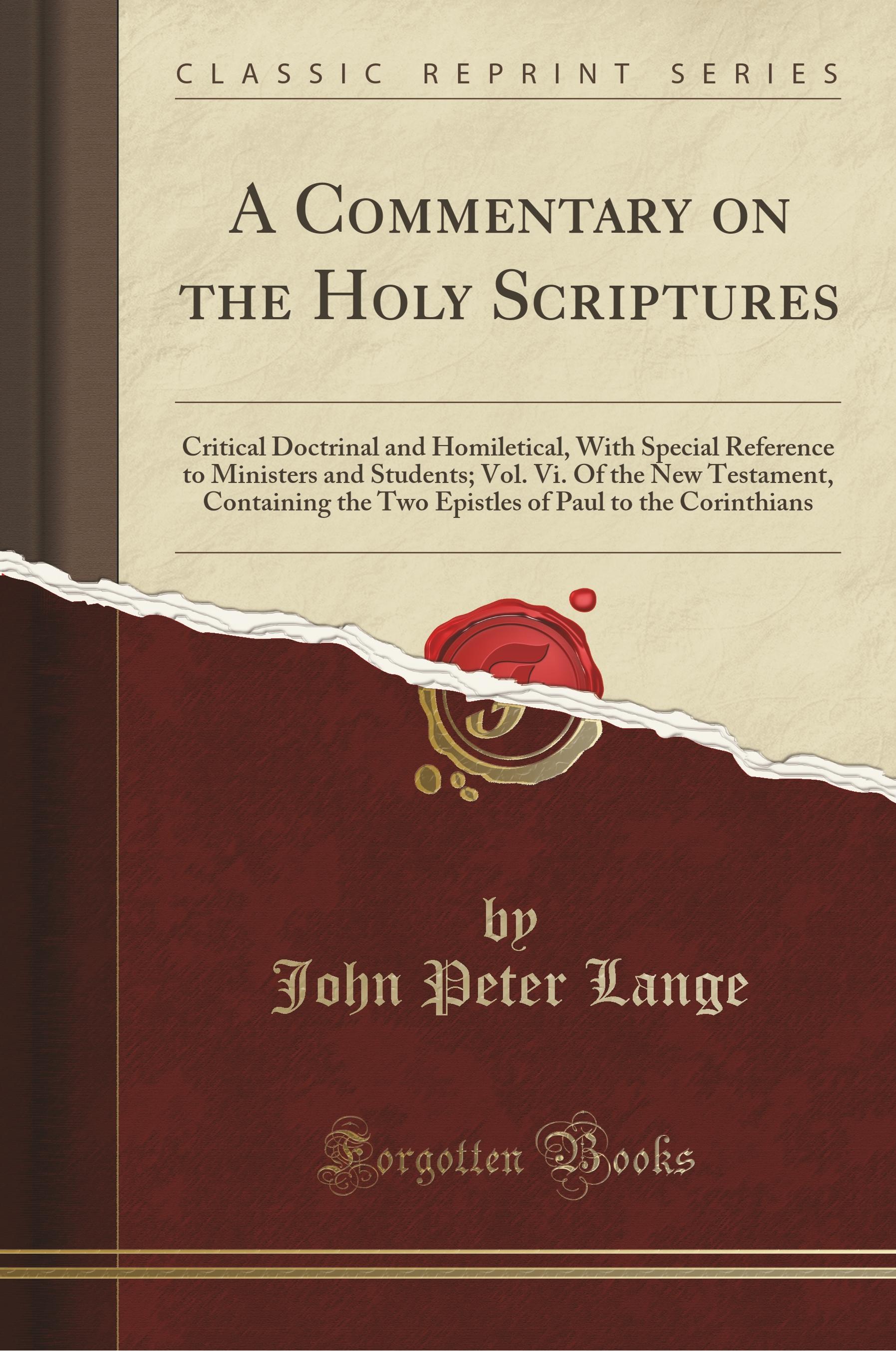 Lange, J: Commentary on the Holy Scriptures - Lange, John Peter