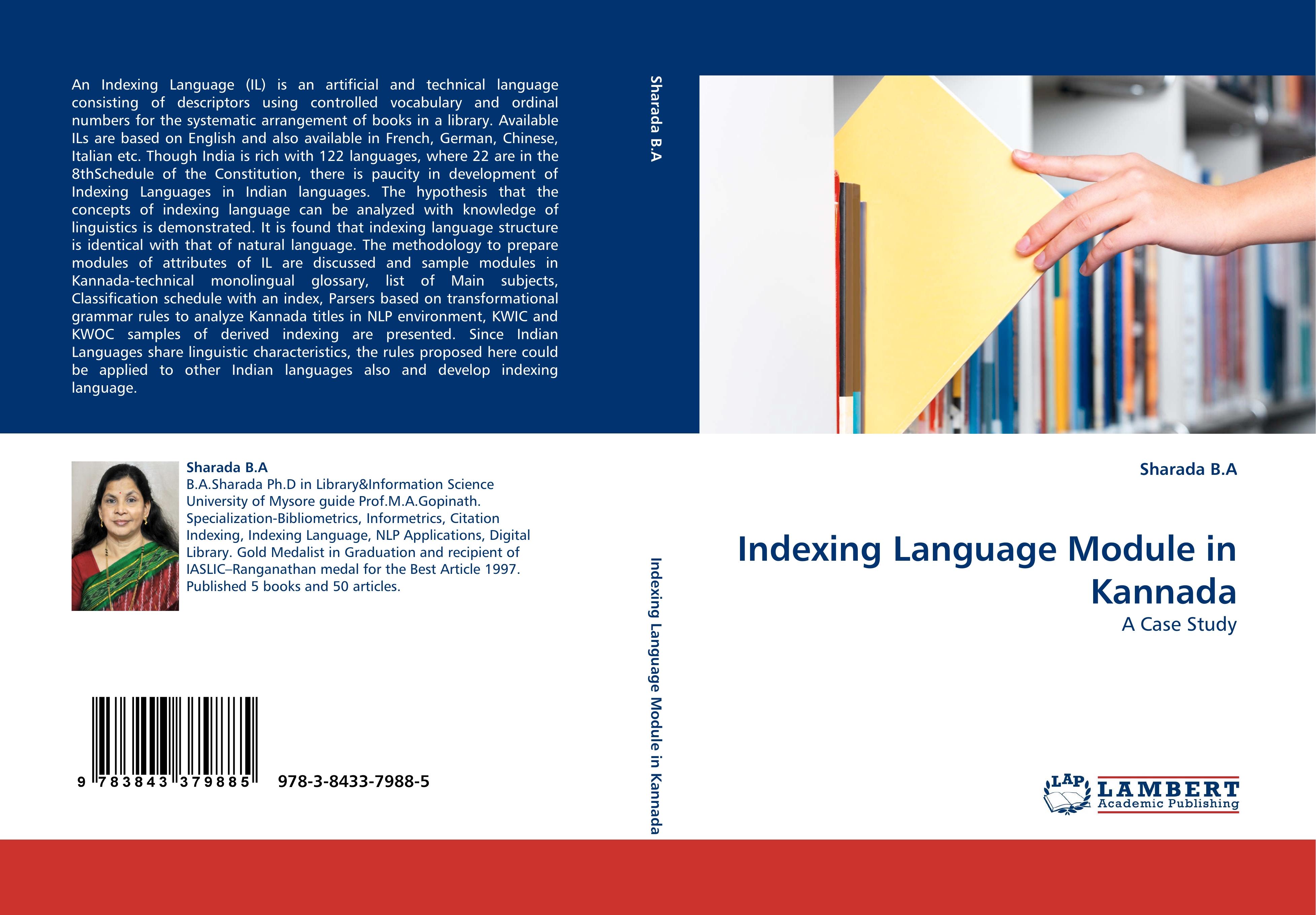 Indexing Language Module in Kannada - Sharada B.A