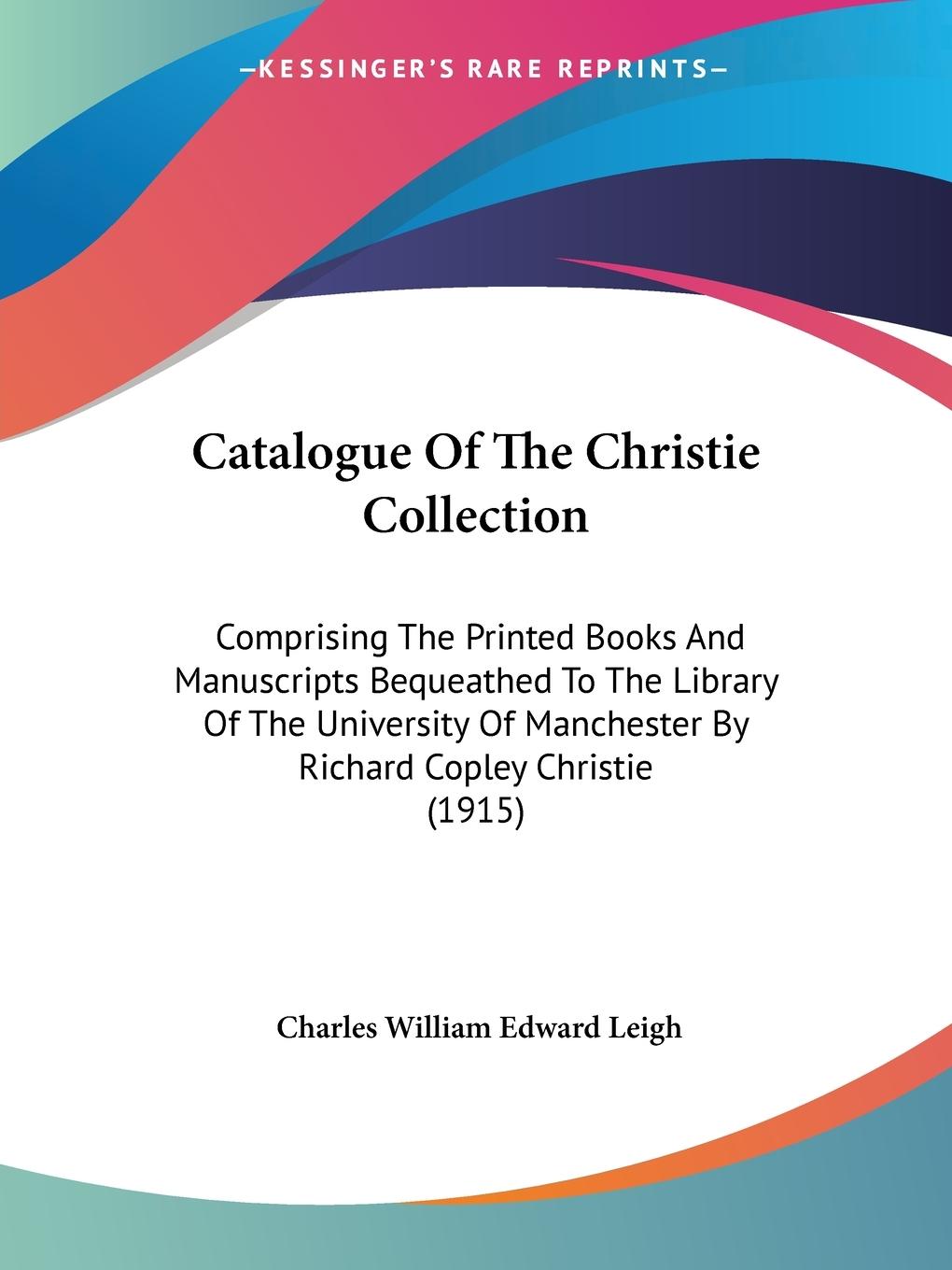 Catalogue Of The Christie Collection