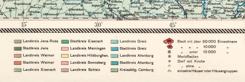 Historische Karte Thuringen Politische Ausgabe 19 19 80