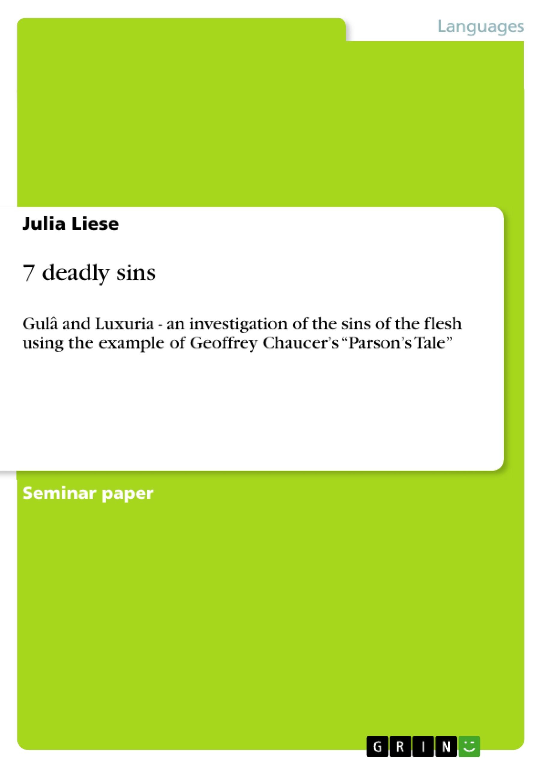 7 deadly sins - Liese, Julia