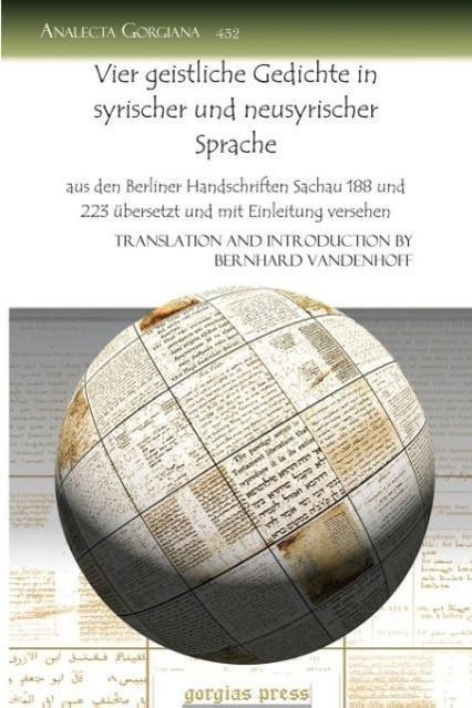 VIER GEISTLICHE GEDICHTE IN SY - Vandenhoff, Bernhard