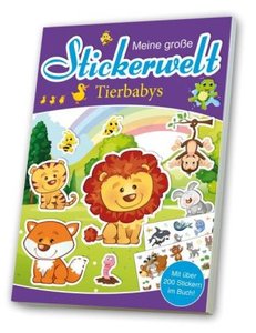 Meine große Stickerwelt Tierbabys 32 Seiten über 200 Sticker kindgerecht 