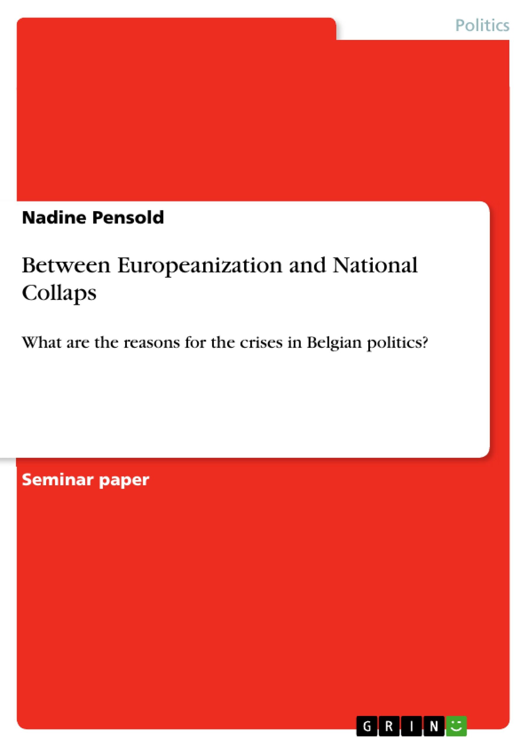 Between Europeanization and National Collaps - Pensold, Nadine