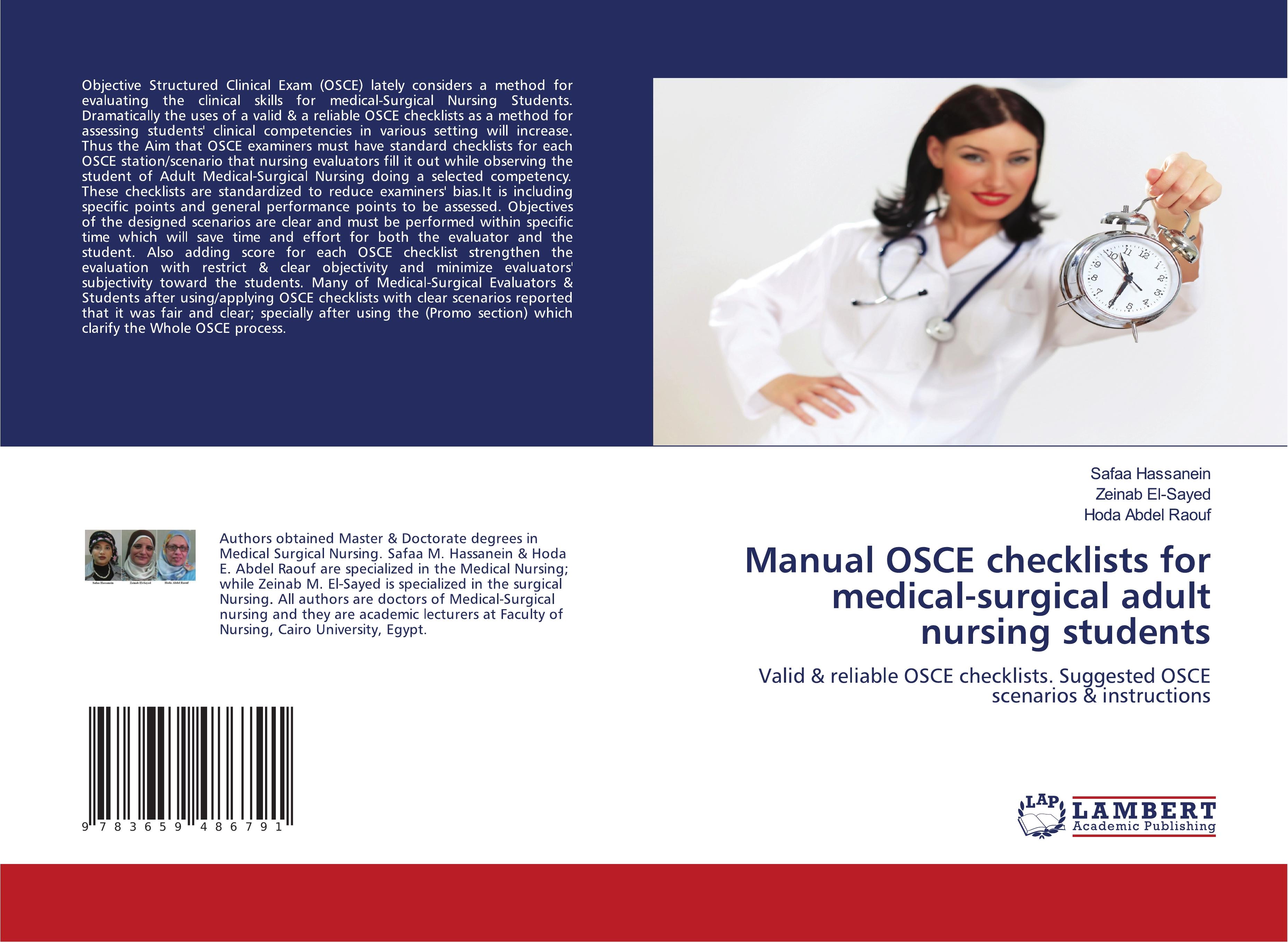 Manual OSCE checklists for medical-surgical adult nursing students - Safaa Hassanein Zeinab El-Sayed Hoda Abdel Raouf