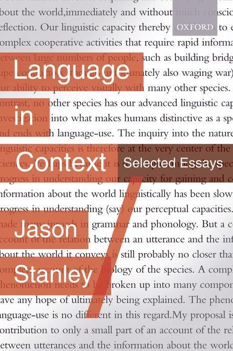 Language in Context: Selected Essays - Stanley, Jason