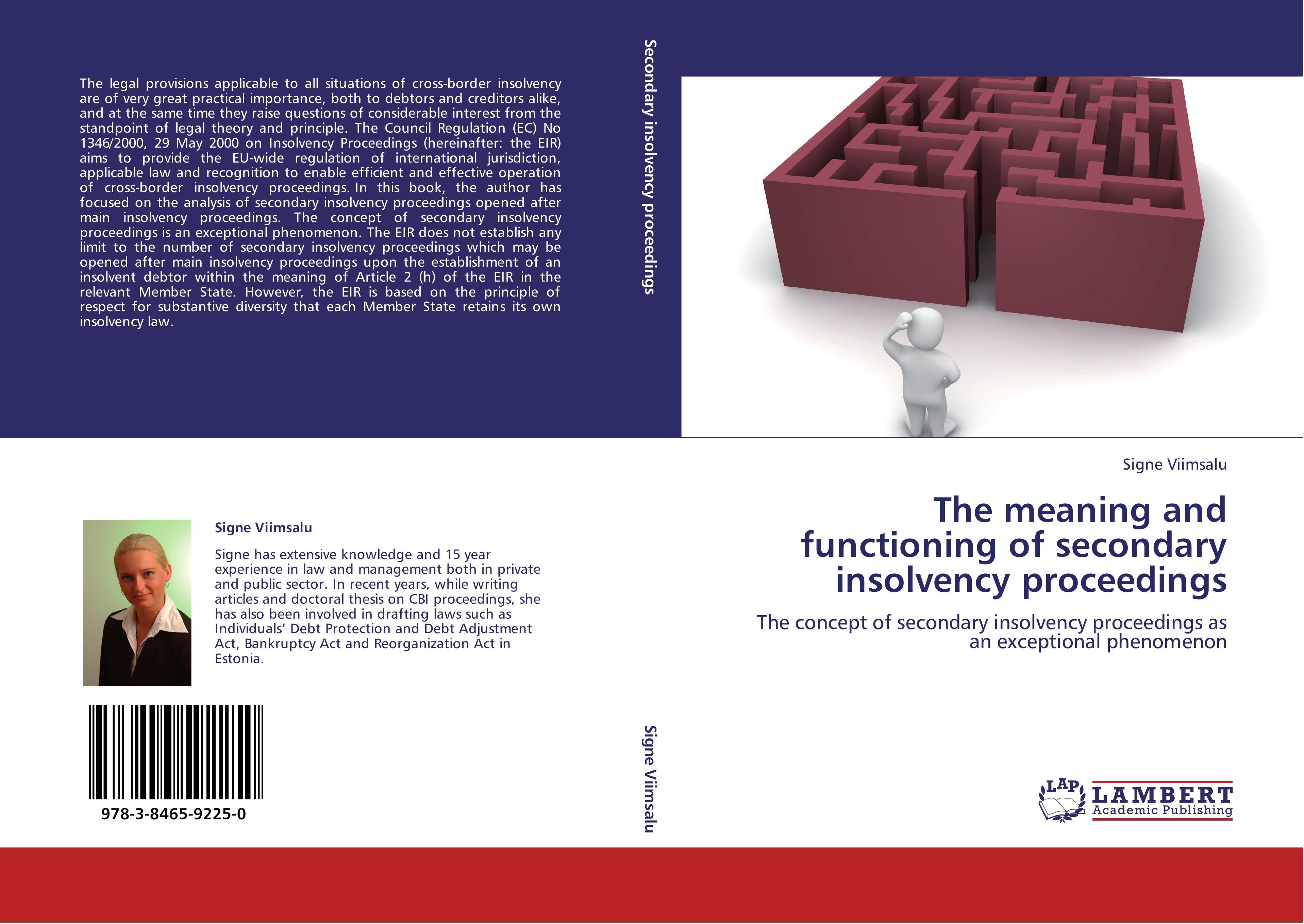 The meaning and functioning of secondary insolvency proceedings - Viimsalu, Signe