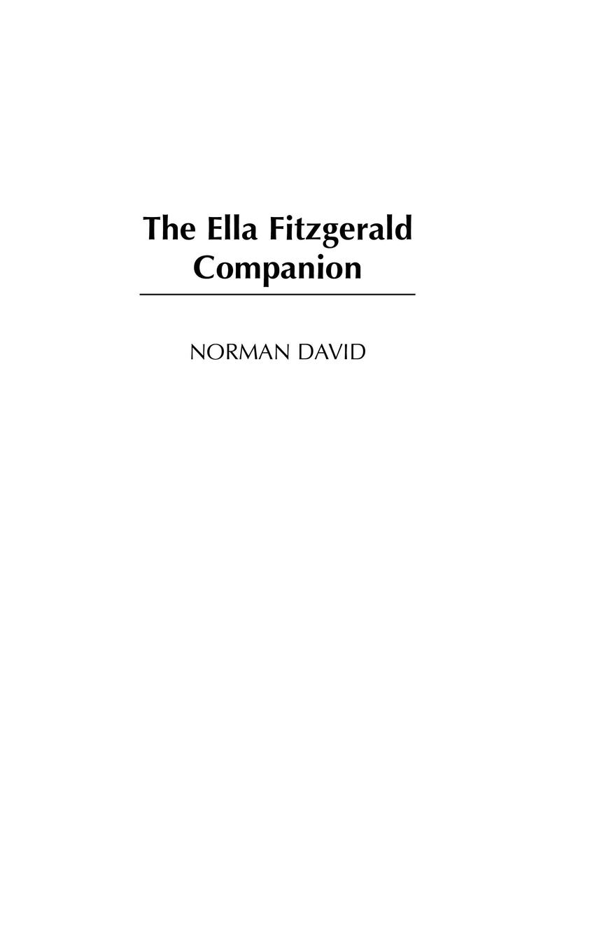 The Ella Fitzgerald Companion - David, Norman